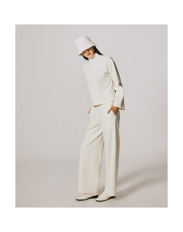 WIDE BANDING PANTS (IVORY)