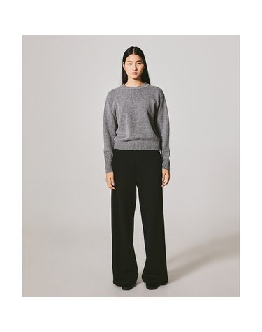 WIDE BANDING PANTS (BLACK)