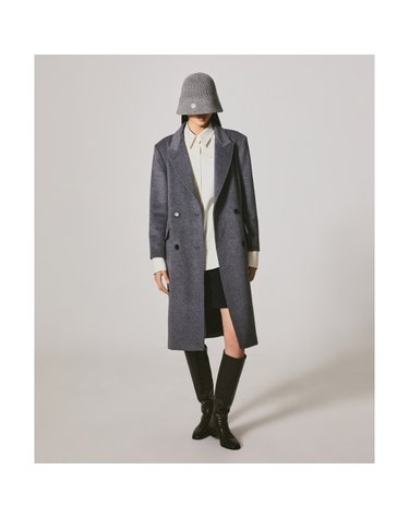 OVERFIT WOOL DOUBLE COAT (GREY)