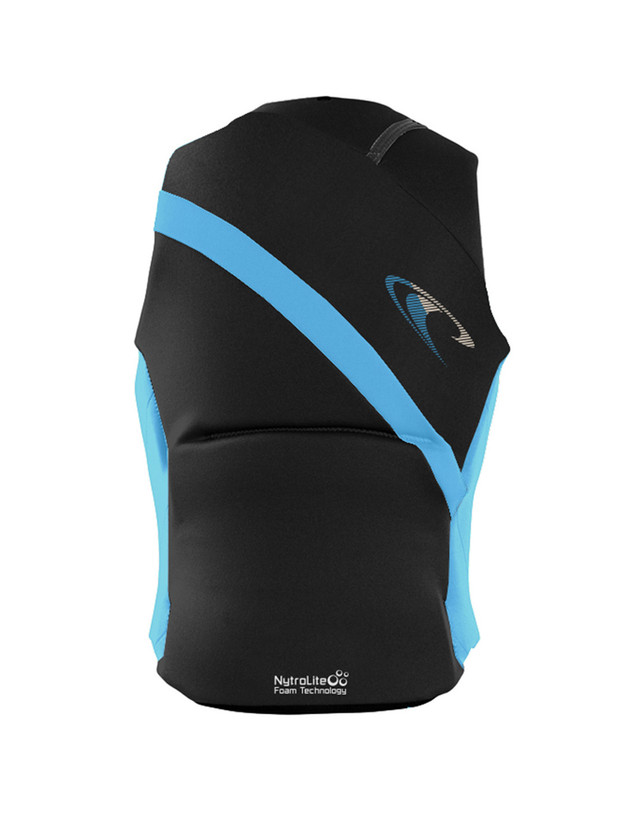 오닐웻슈트 오닐 SMU 본사 한정판 플레어 플러스 여성 라이프자켓 (부력최상) - 4351 FLARE PLUS VEST - BLK/EUC 착용컷