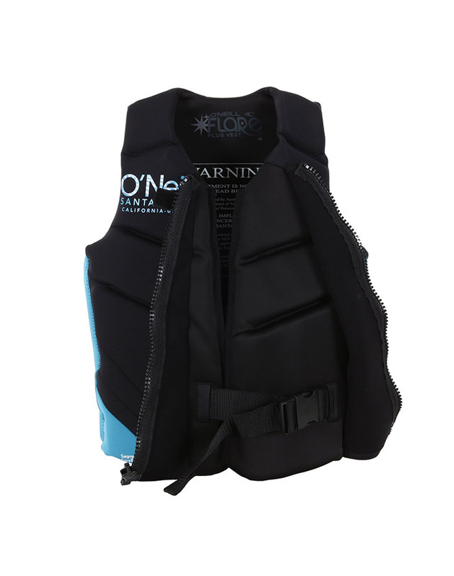 오닐웻슈트 오닐 SMU 본사 한정판 플레어 플러스 여성 라이프자켓 (부력최상) - 4351 FLARE PLUS VEST - BLK/EUC 착용컷
