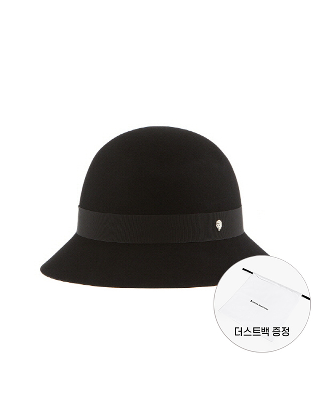 헬렌카민스키 헬렌카민스키 HAT51532 BK 에타 블랙 리본 라운드 클로슈 버킷햇 착용컷