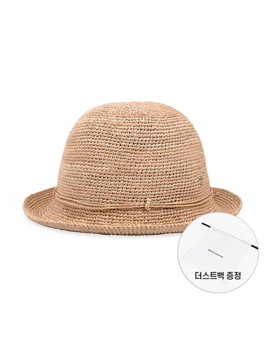 헬렌카민스키 HAT50136 NA 빌라 6 내추럴 메탈로고 클로슈 버킷햇