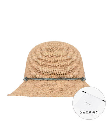 헬렌카민스키 HAT50136 NASG 빌라 6 내추럴 씨글라스 메탈로고 클로슈 버킷햇