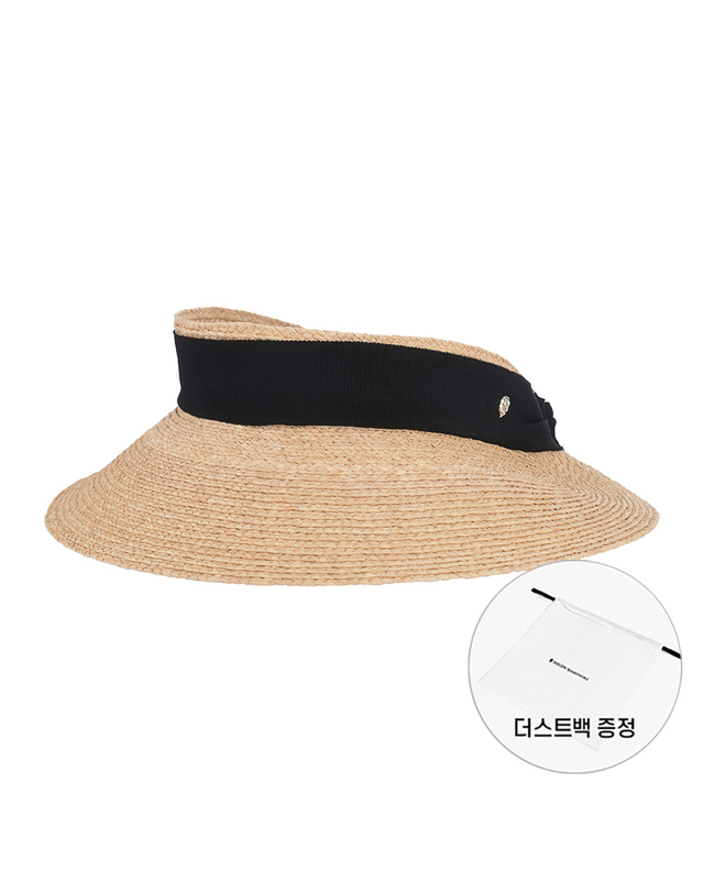 헬렌카민스키 헬렌카민스키 HAT51251 NTBK 사비나 내추럴 블랙 바이저 썬캡 착용컷