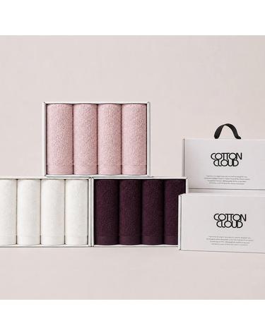 코튼클라우드 프리미엄 호텔수건 40수 코마사 180g 타월 4P 선물세트