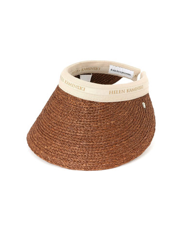 26SS 비앙카12 라피아 바이저햇 넛셸/네추럴 HAT52493 BIANCA 12 NUTSHELL NATURAL