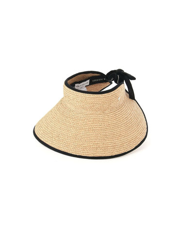 26SS 마이 라피아 바이저햇 네추럴/미드나잇 HAT50315 MAI NATURAL MIDNIGHT