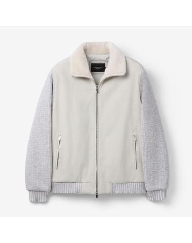 고트 스웨이드 하이브리드 구스 다운 블루종 MYUDW25202IVO