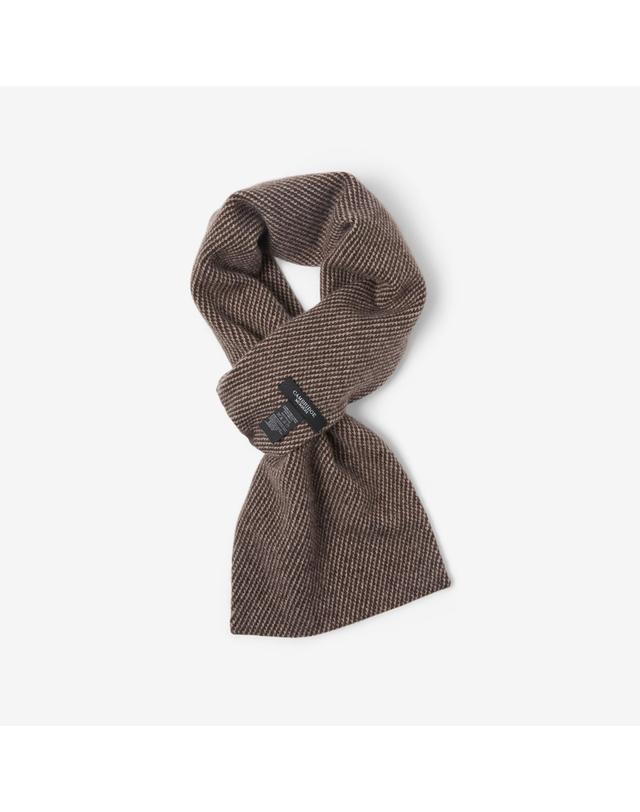 캠브리지 멤버스 캐시미어100 쁘띠 머플러 MXAJW26404BRO 착용컷