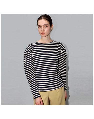 10수 네이비 퍼프 스트라이프 티_ 10s Navy ST TS