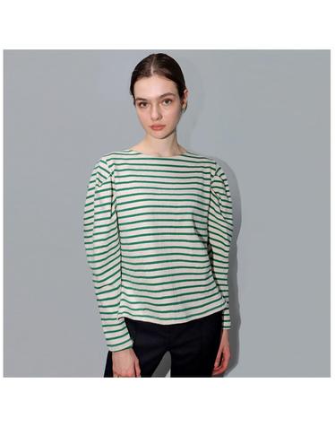 10수 그린 퍼프 스트라이프 티_ 10s Green ST TS