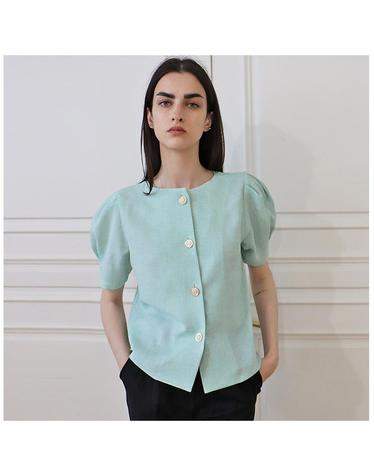 리버시블 린넨 민트 블라우스_ Reversal Linen Mint BL