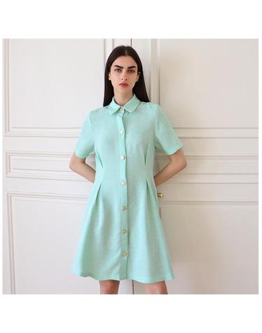 팬시 트위드 민트 셔츠 원피스 _ Fancy Tweed Mint OP