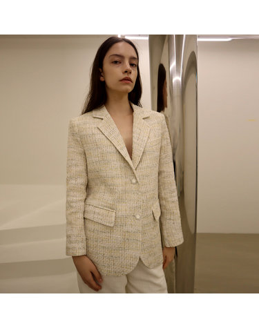 멜란지 트위드 아이보리 자켓 _ Melange Tweed Ivory JK