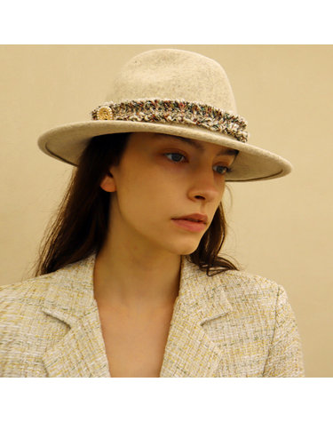 울100 베이지 페도라_Wool100 Beige Fedora