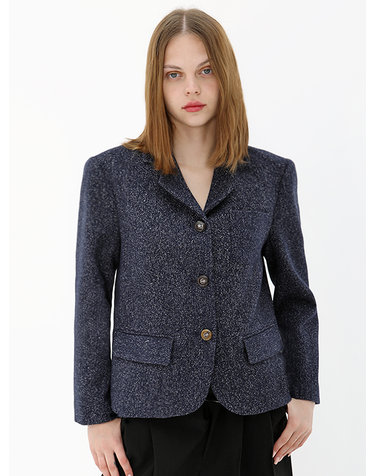울 맬란지2 네이비 자켓 _ Wool Navy JK