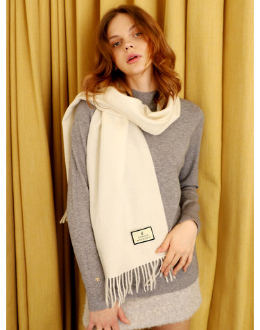 울100 아이보리 머플러 _ Wool 100 Ivory Muffler