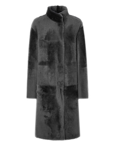 [LF단독][LUXURY FUR][양모피][리버시블]차콜그레이 롱 무스탕
