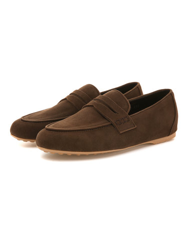 [LUXURY LEATHER][소가죽]브라운 스웨이드 로퍼