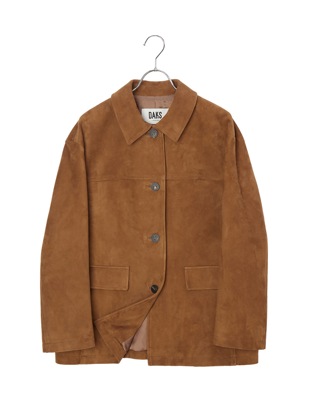 닥스 여성 [LUXURY LEATHER][염소가죽]카멜 스웨이드 자켓 캐멀 상세