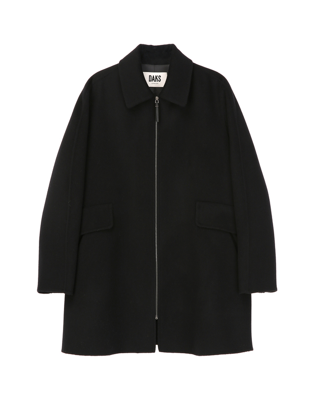 닥스 여성 블랙 핸드메이드 울캐시미어혼방 싱글하프코트 착용컷