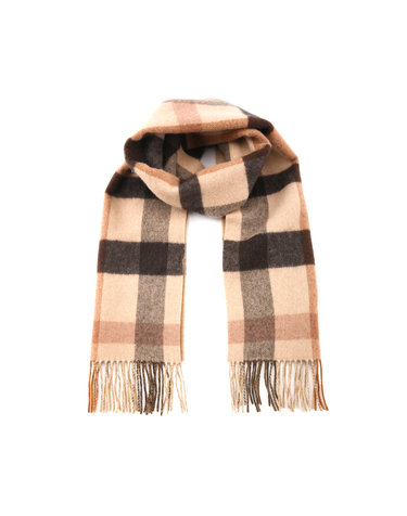 다크브라운 하우스체크 로고 머플러