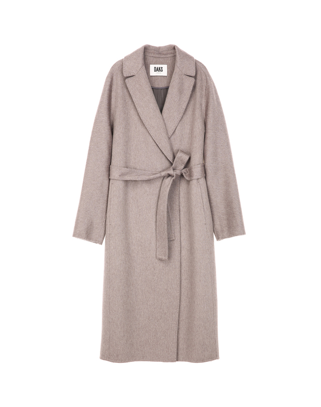 닥스 여성 라이트핑크 벨티드 캐시미어100 롱 코트 밝은 핑크 상세