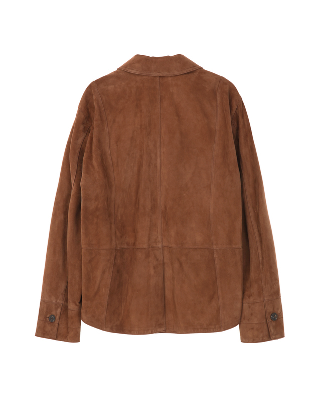 닥스 여성 [LUXURY LEATHER] 카멜 스웨이드 양가죽 셔츠형 자켓 캐멀 착용컷
