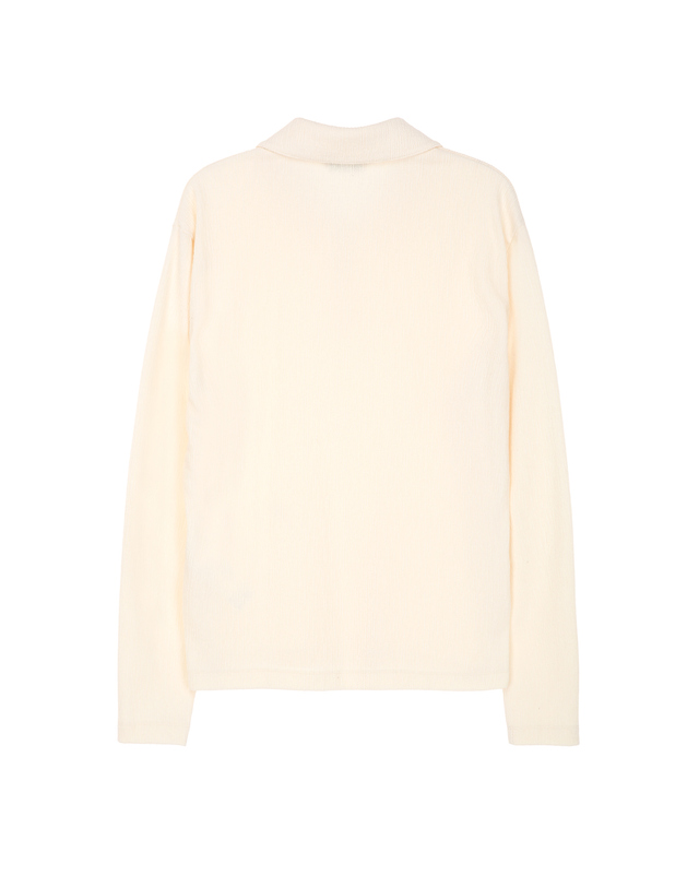닥스 여성 [닥스위크][THE ORIGINAL] 아이보리 솔리드 카라티셔츠 착용컷