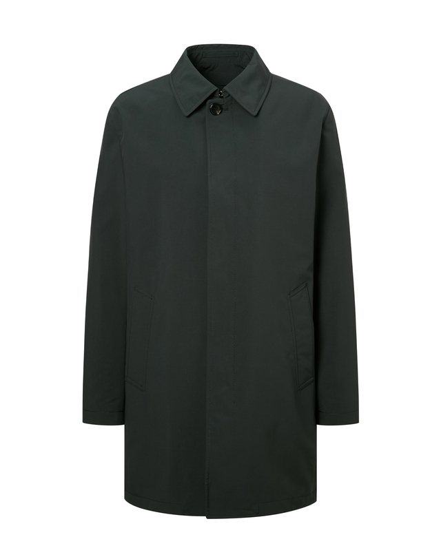 닥스 남성 [클리어런스][IMPORTED FABRIC] 라이너 탈착 베이직 트렌치 진한 초록 착용컷