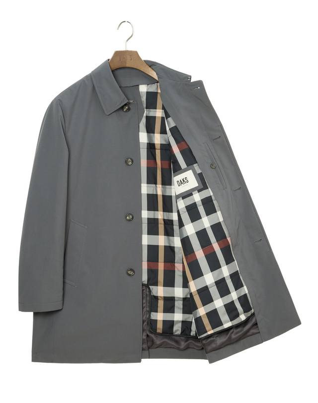 닥스 남성 [클리어런스][IMPORTED FABRIC] 라이너 탈착 베이직 트렌치 그레이 착용컷