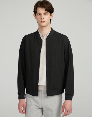 [IMPORTED FABRIC] 스타디움넥 블루종 점퍼