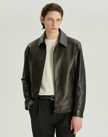 [LEATHER] 블랙 램 가죽 점퍼