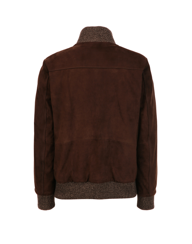 닥스 남성 [LEATHER] 다크브라운 베이비 카프스킨 구스다운 점퍼 진한 브라운 착용컷