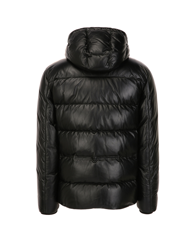 닥스 남성 [LEATHER] 블랙 라이트 램 후드 구스다운 점퍼 상세