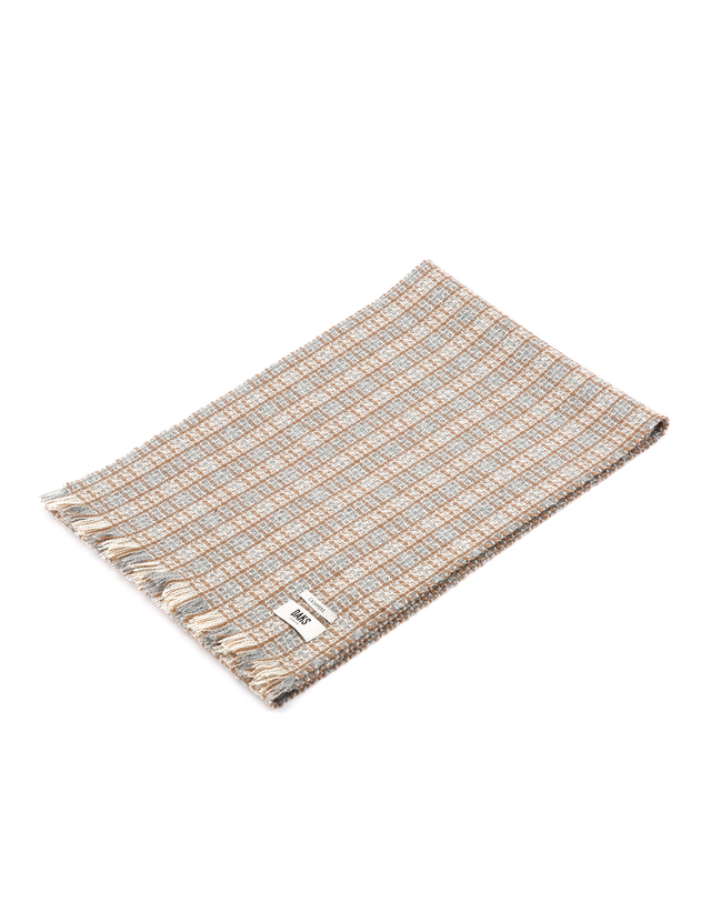닥스 남성 캐시미어 100% 니팅 조직 머플러 그레이 착용컷