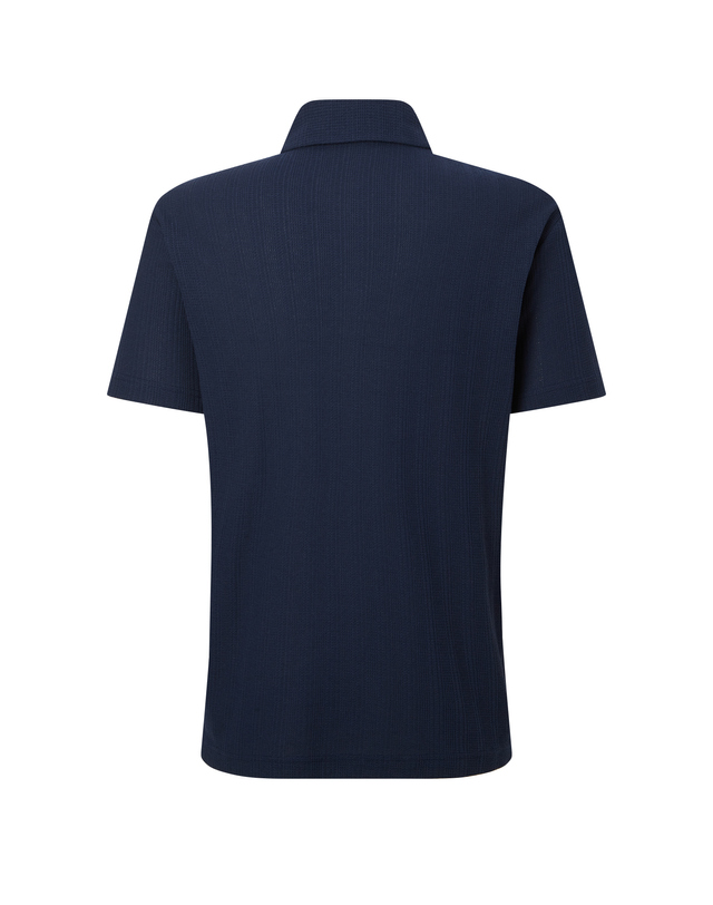 닥스 남성 VIADEL JERSEY 네이비 니트 라이크 반팔 카라 티셔츠 착용컷