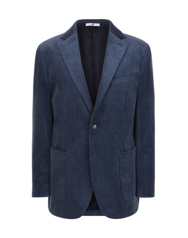 [ZEGNA] 다크 블루 울 캐시미어 혼방 캐시코 자켓