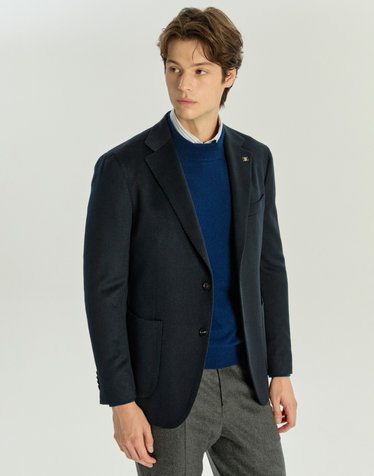 [백화점BEST][OBS][COLOMBO] 네이비 캐시미어 100% 트윌 자켓
