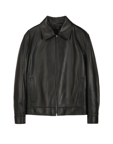 [백화점BEST][LEATHER] 블랙 램 레더 블루종 점퍼