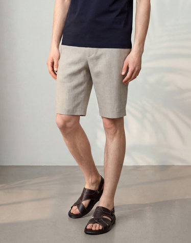 베이지 썸머 강연터치 하프 팬츠