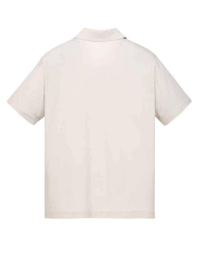 닥스 남성 베이지 마이크로 텍스쳐 티셔츠 착용컷