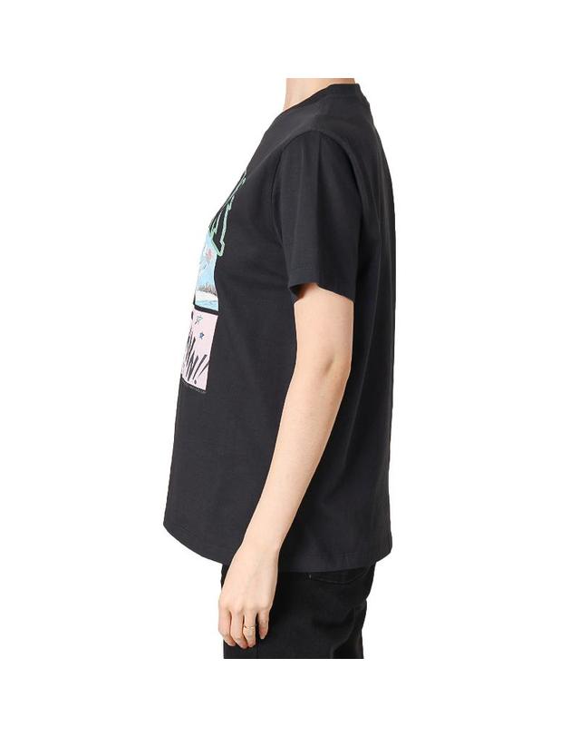 가니 가니 26SS 여성 베어 코믹 반팔티 팬텀 A1050070 252 착용컷