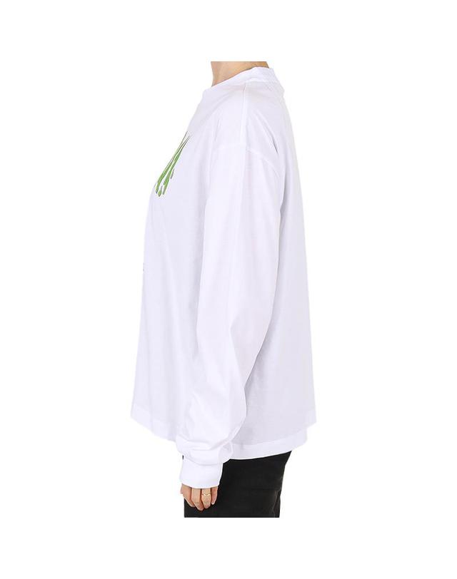 가니 가니 26SS 여성 홀스 긴팔티 브라이트화이트 A1050077 151 착용컷