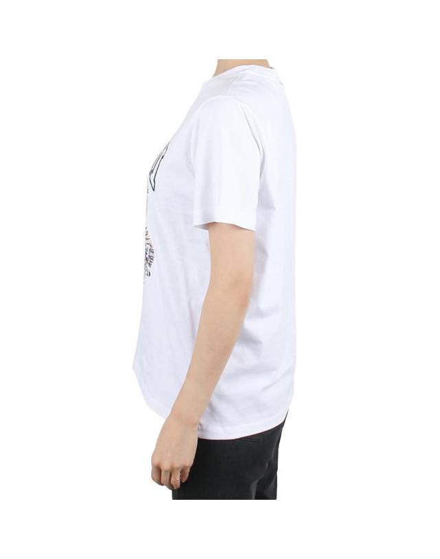 가니 가니 26FW 여성 릴렉스드 레오파드 반팔티 화이트 T4124 943 착용컷