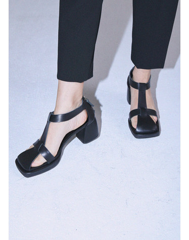 Mila sandal heel / black