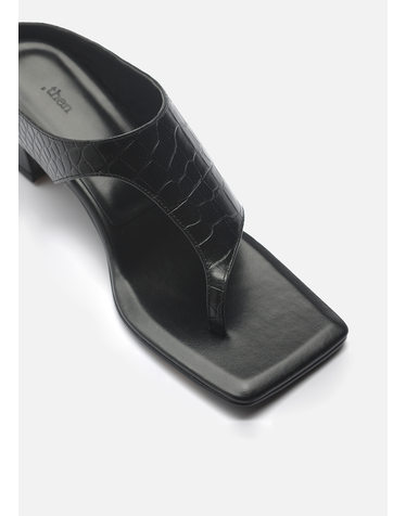 sie square sandals / black