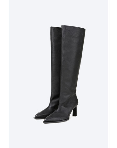 Olia knee high long boots  / black