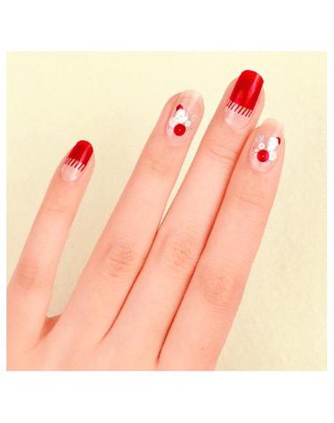 블링이지 젤 네일스티커 머블러 레드